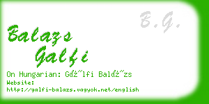 balazs galfi business card